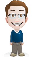 Smart Little Kid with Glasses Cartoon Vector Character AKA Marcus