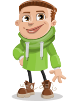 Boy with Hoodie Cartoon Vector Character AKA Hoody Cody