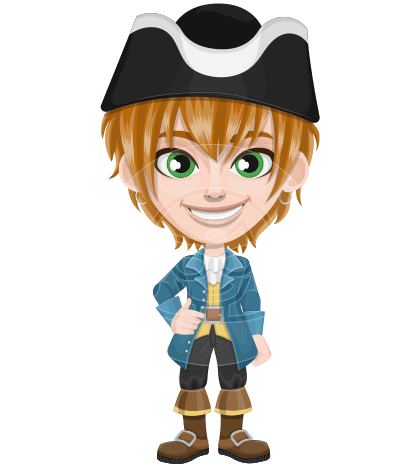 Pirate Boy Cartoon Vector Character AKA Willy