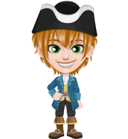 Pirate Boy Cartoon Vector Character AKA Willy