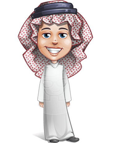 Cute Muslim Kid Cartoon Vector Character AKA Ayman