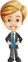 Business Kid Cartoon Vector Character AKA Sid