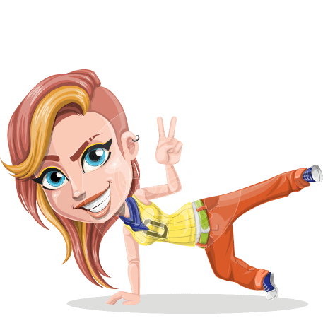 Dance Woman Vector Cartoon Character AKA Melissa