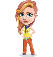 Dance Woman Vector Cartoon Character AKA Melissa