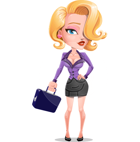 Cartoon Elegant Woman Vector Character