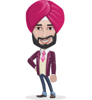 Indian Businessman Cartoon Vector Character AKA Jayant