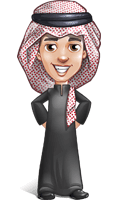 Young Muslim Man Cartoon Vector Character AKA Kadeen