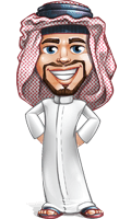 Middle Eastern Man Cartoon Vector Character AKA Faysal the Decisive