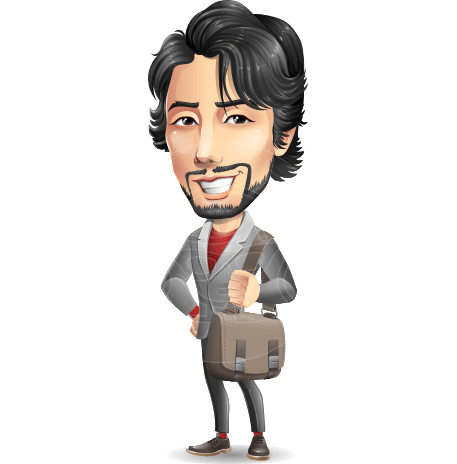 Japanese Businessman Cartoon Vector Character