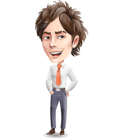 Korean Businessman Cartoon Vector Character