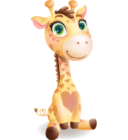 Baby Giraffe Cartoon Vector Character