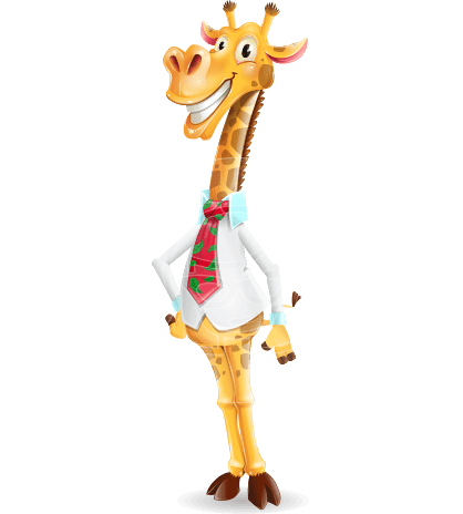 Business Giraffe Cartoon Vector Character