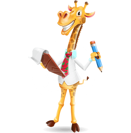 Business Giraffe Cartoon Vector Character