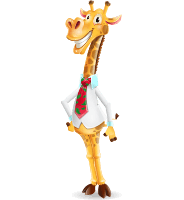 Business Giraffe Cartoon Vector Character