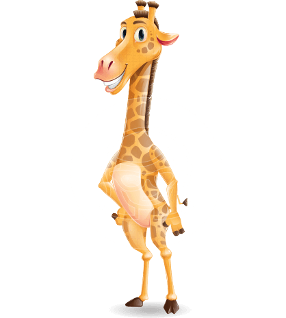 Cartoon Giraffe Vector Character