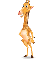 Cartoon Giraffe Vector Character