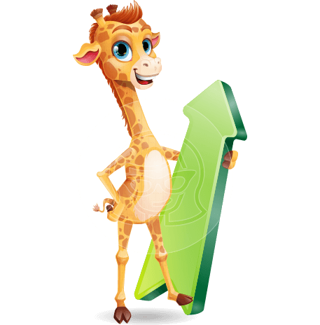 Cute Giraffe Cartoon Vector Character