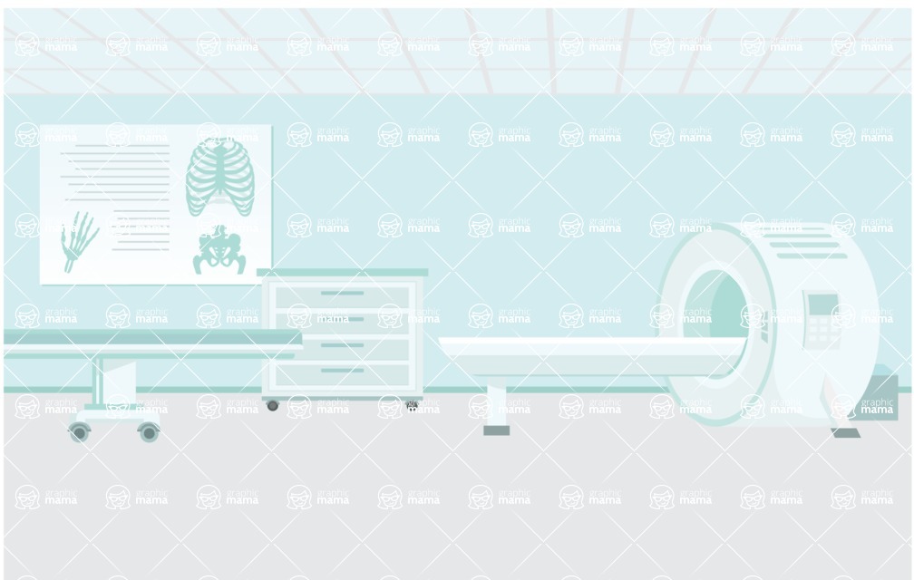Room Backgrounds Vector Collection - MRI Room Vector Background