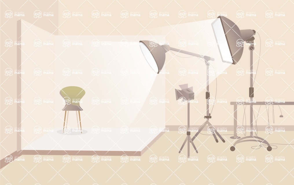 Room Backgrounds Vector Collection - Photo Studio Vector Interior Background