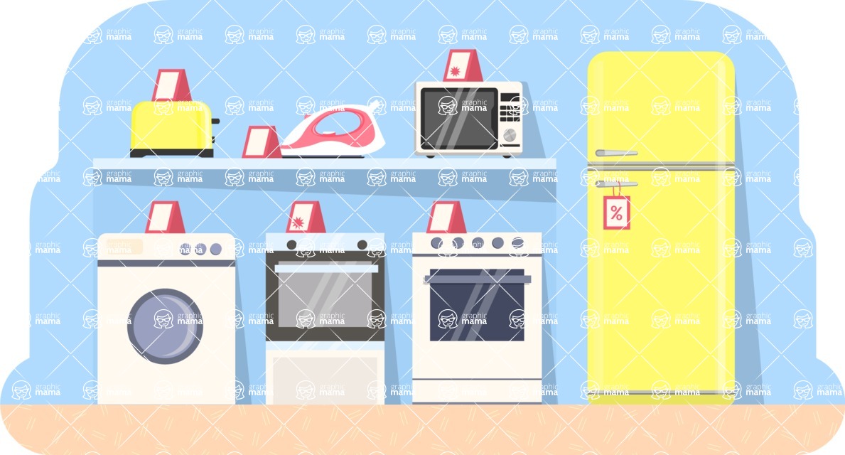 Vector Landscape Mega Bundle - tech-market-vector-background-illustration