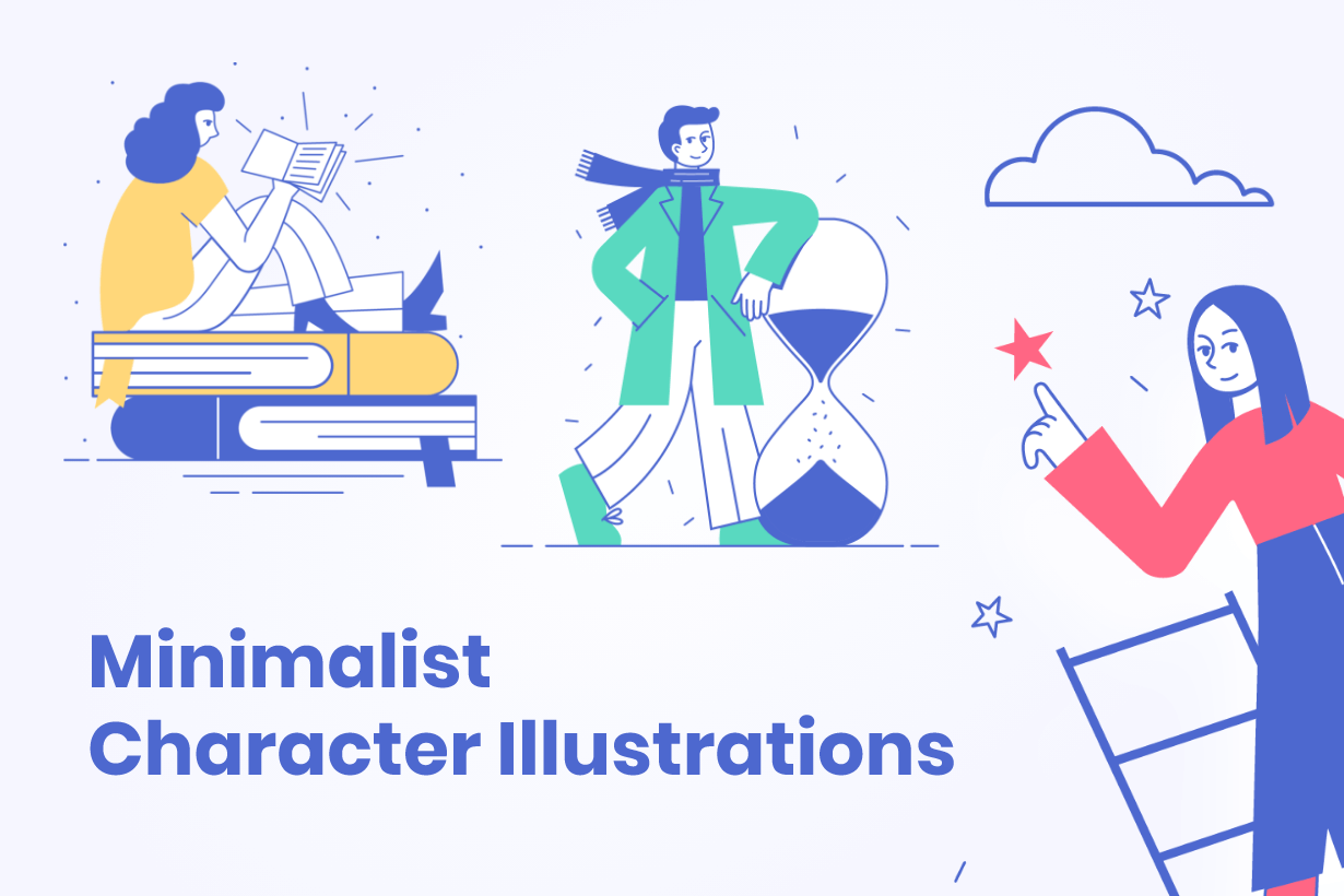 Minimalist Character Illustrations Bundle Design Bundle | GraphicMama