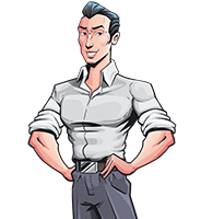 Comic Book Style Man Vector Character