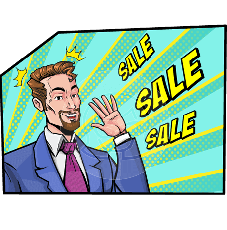 Pop Art Businessman Cartoon Vector Character