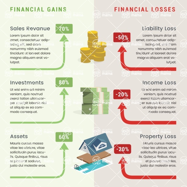 Infographic Templates Collection - Vector, Photoshop, PowerPoint, Google Slides - Financial Infographic Template