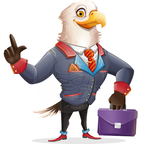 American Eagle Cartoon Vector Character