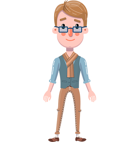 Flat Male Teacher Puppet