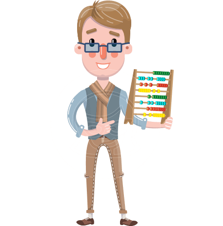 Flat Male Teacher Cartoon Vector Character