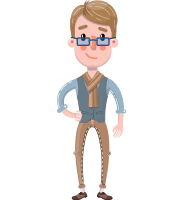 Flat Male Teacher Cartoon Vector Character