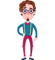 Hipster Teacher Cartoon Vector Character