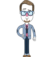 Linear Male Teacher Vector Character