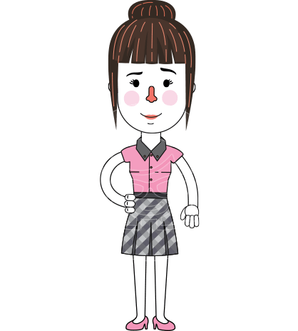 Linear Style Female Teacher Vector Character