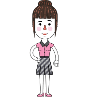 Linear Style Female Teacher Vector Character