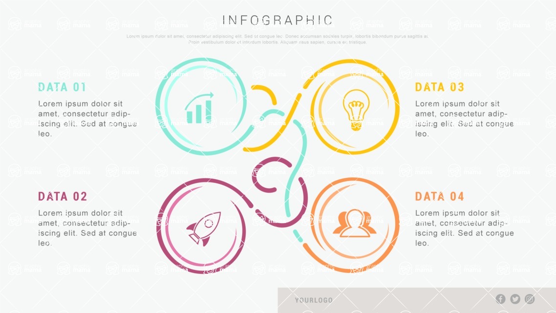 Ultimate Infographic Template Collection / Connected Data Infographic ...
