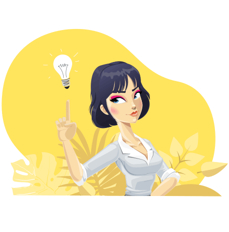 Modern Pretty Girl Cartoon Character