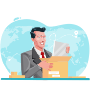 Modern Flat Style Businessman Cartoon Character