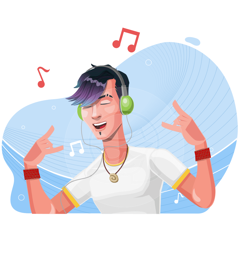 Modern Teenager Vector Character