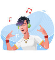 Modern Teenager Vector Character