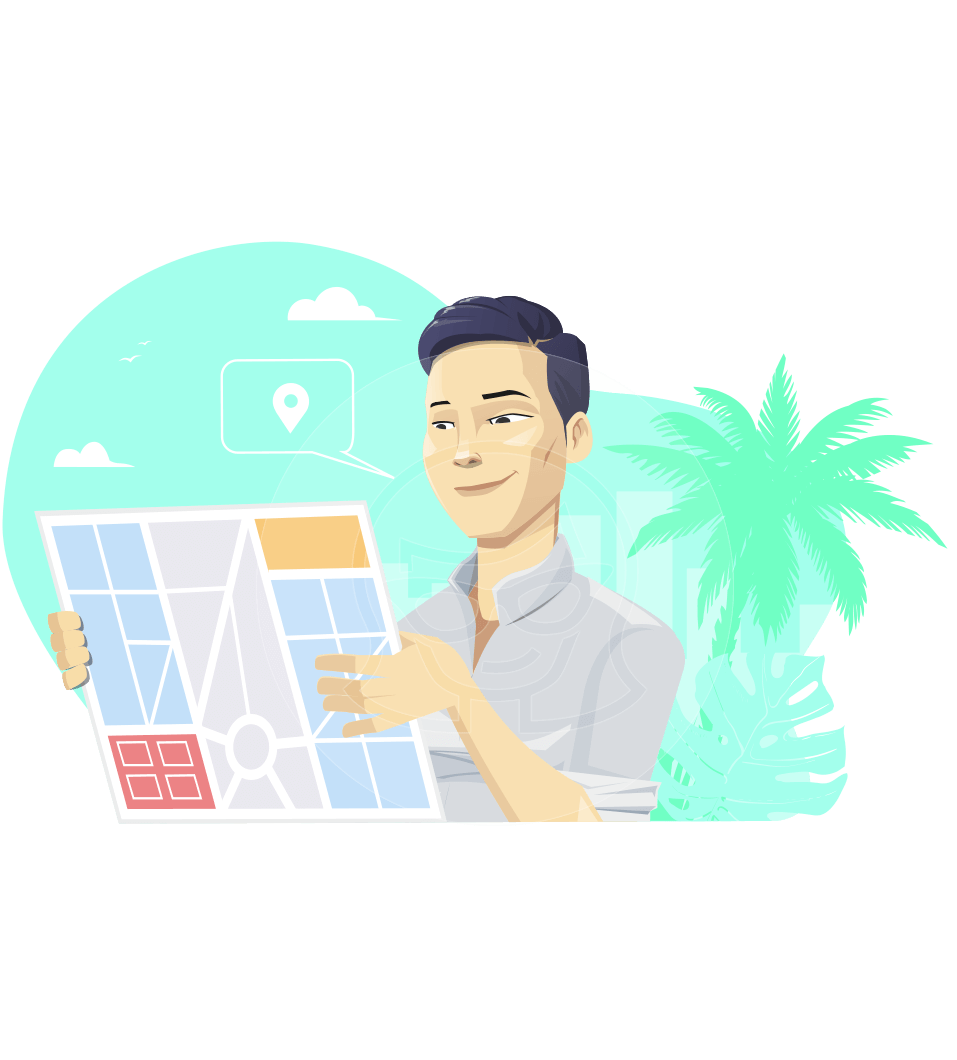 Modern Style Asian Man Vector Character