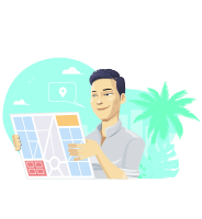 Modern Style Asian Man Vector Character