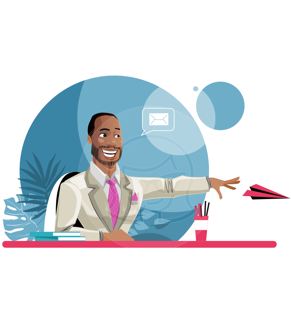 Modern Style African-American Man Vector Character