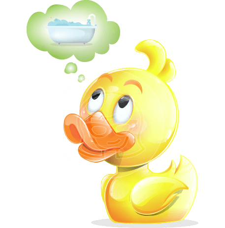 Rubber Duck Cartoon Vector Character