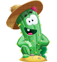 Cartoon Cactus Character