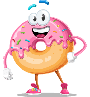 Cartoon Donut Character