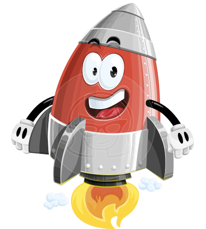 Cartoon Rocket Vector Character Set - 112 stock vector images