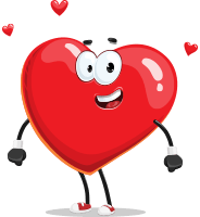 Heart Cartoon Vector Character