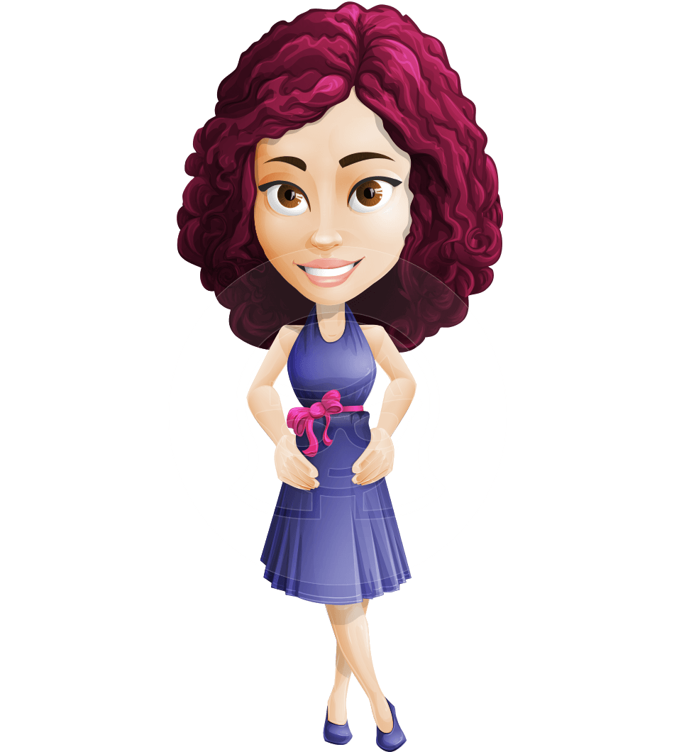 Casual Cartoon Girl: Very Peri Color Edition - 112 stock vector images